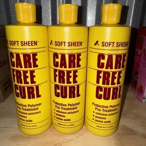 Soft Sheen Care Free Curl Protective Polymer Pre-Treatment 16 oz Lot Of 3